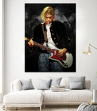 Kurt Cobain Nirvana by Nikita Abakumov on GIANT ART - black digital painting