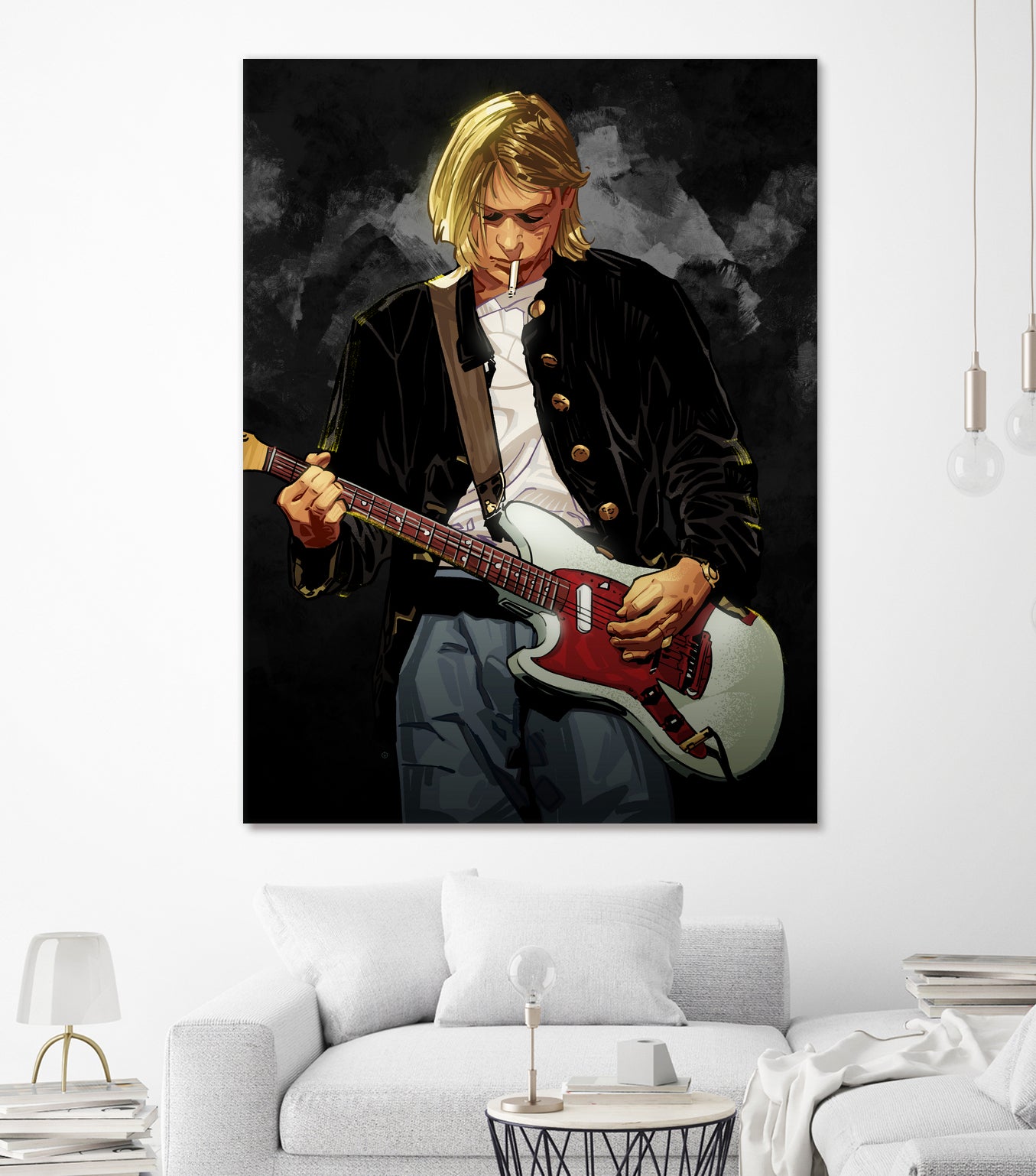 Kurt Cobain Nirvana by Nikita Abakumov on GIANT ART - black digital painting