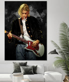 Kurt Cobain Nirvana by Nikita Abakumov on GIANT ART - black digital painting