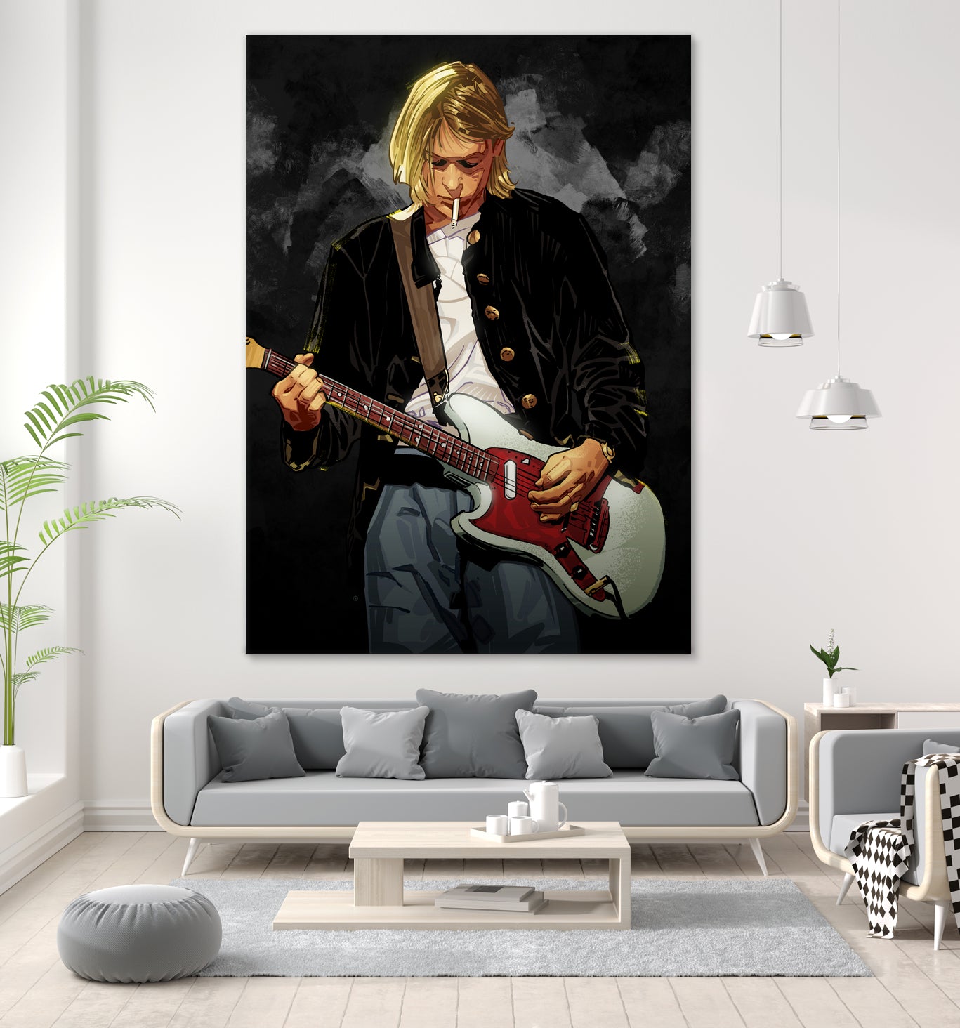 Kurt Cobain Nirvana by Nikita Abakumov on GIANT ART - black digital painting