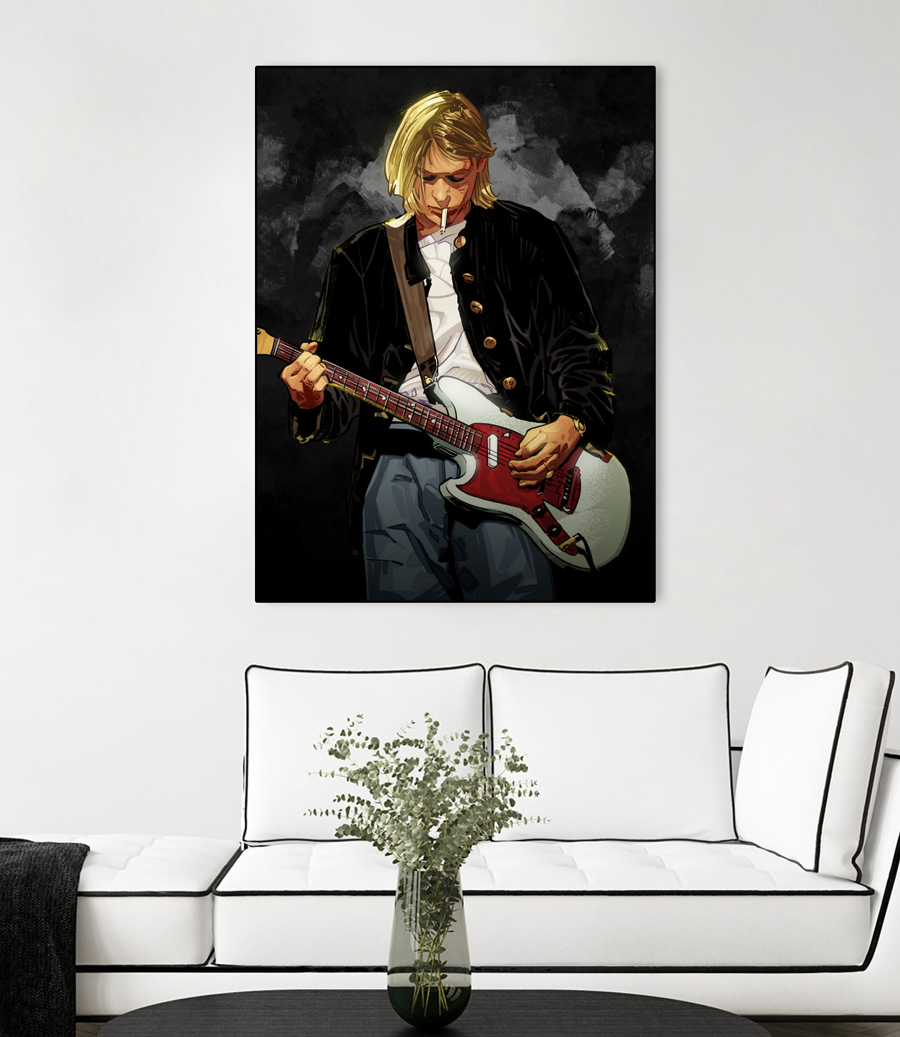 Kurt Cobain Nirvana by Nikita Abakumov on GIANT ART - black digital painting