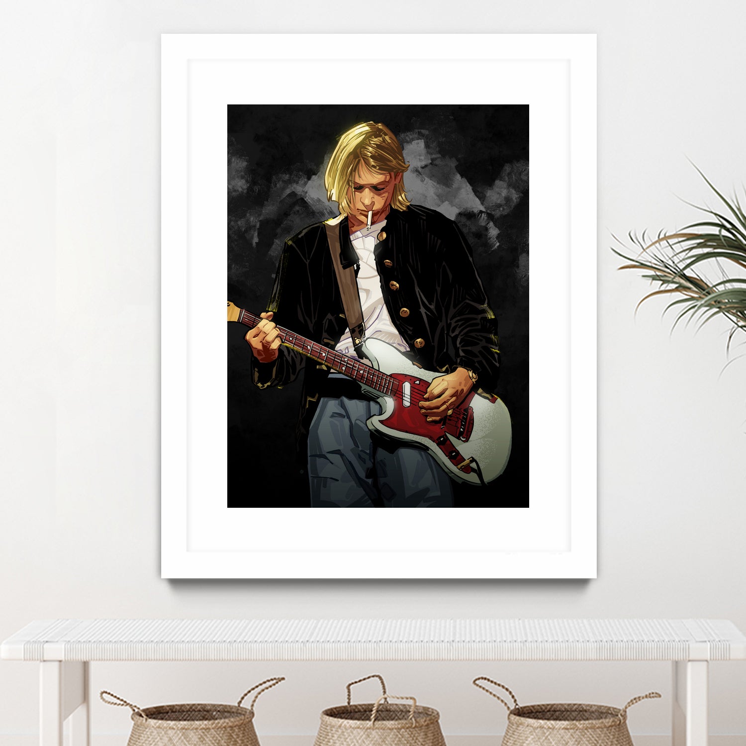 Kurt Cobain Nirvana by Nikita Abakumov on GIANT ART - black digital painting