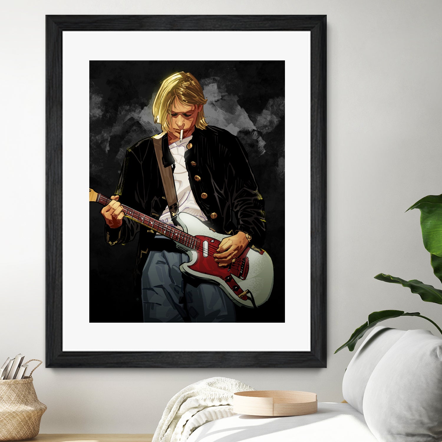 Kurt Cobain Nirvana by Nikita Abakumov on GIANT ART - black digital painting