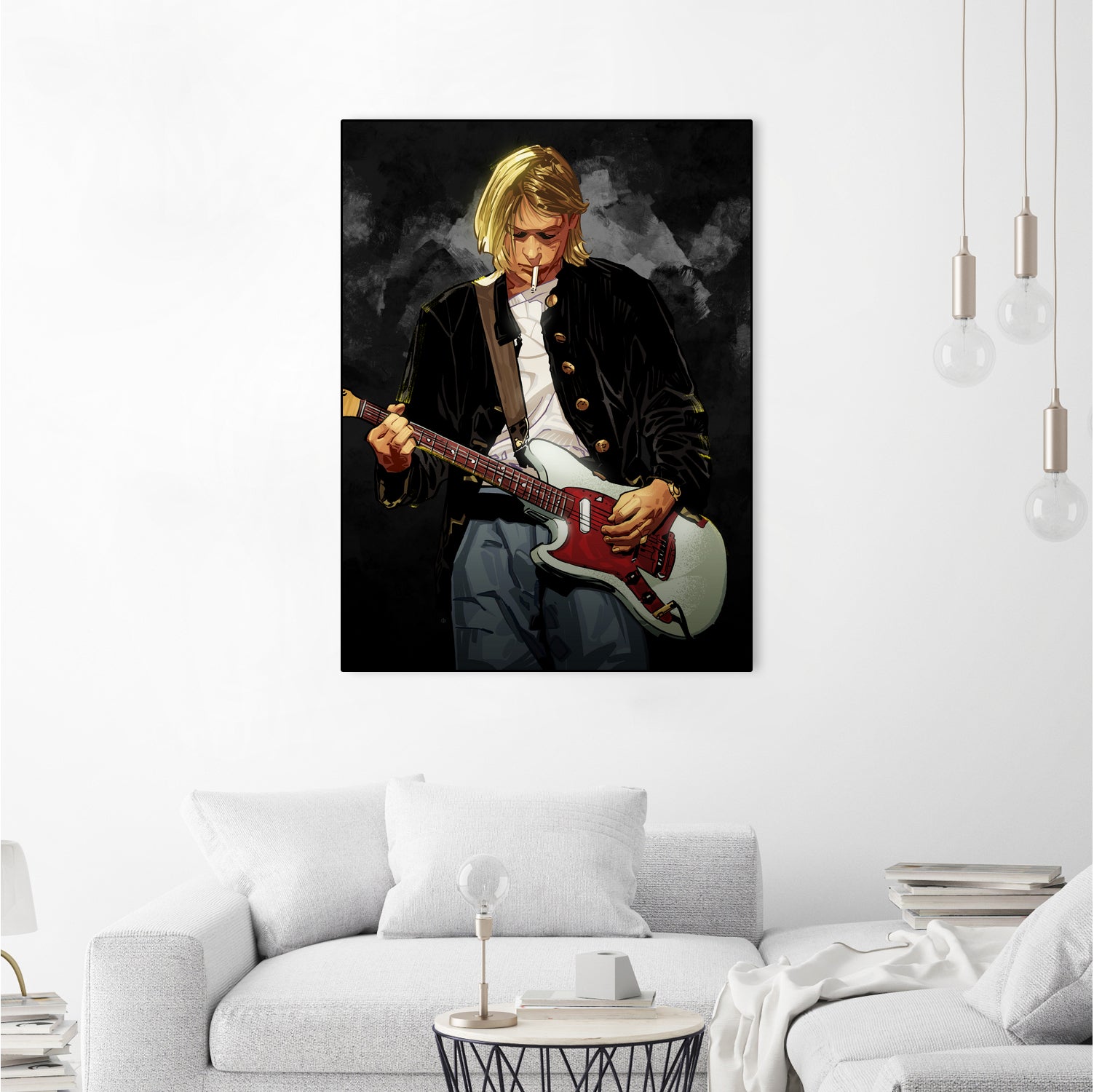 Kurt Cobain Nirvana by Nikita Abakumov on GIANT ART - black digital painting