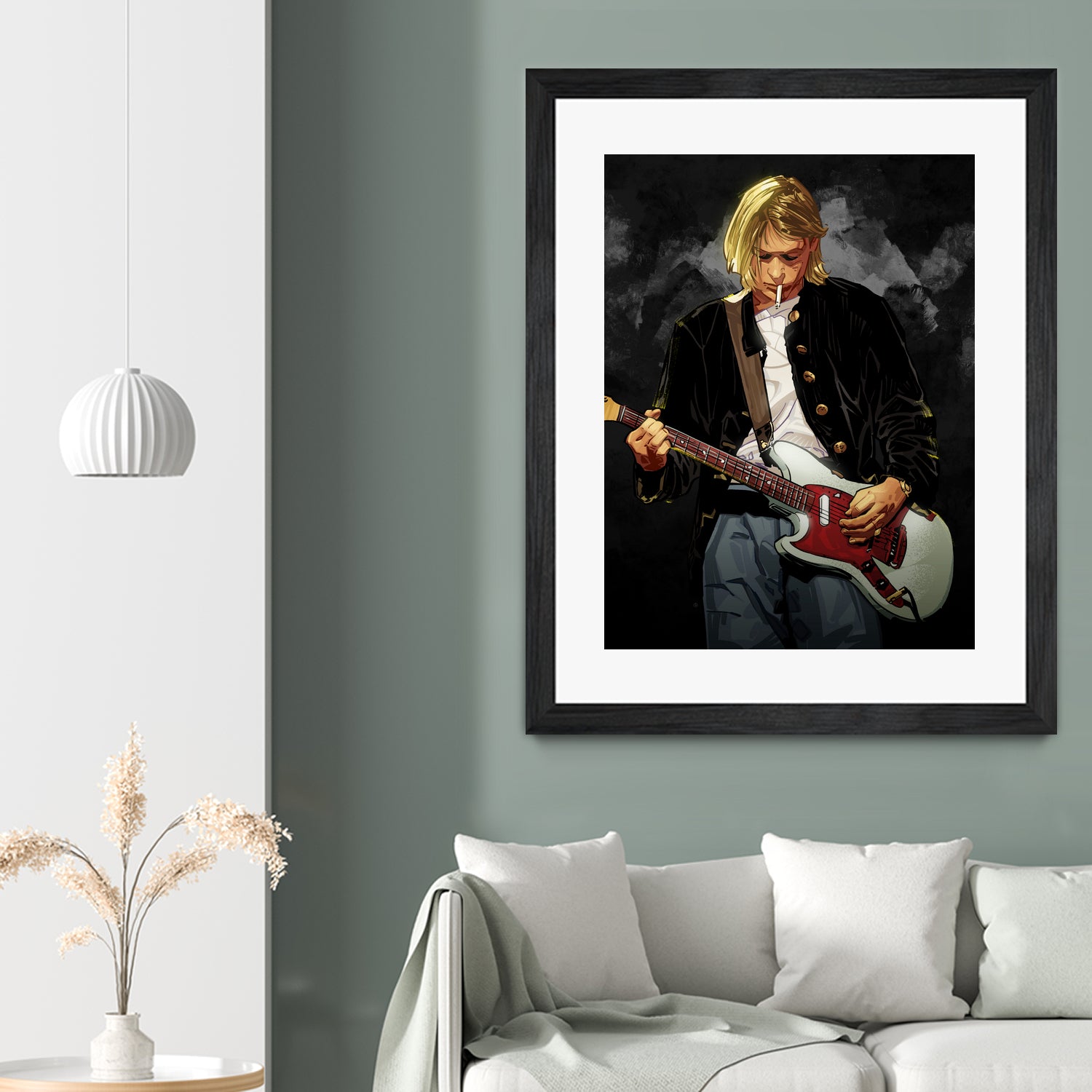 Kurt Cobain Nirvana by Nikita Abakumov on GIANT ART - black digital painting