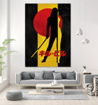 Kill Bill Silhouette by Nikita Abakumov on GIANT ART - yellow digital painting