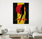 Kill Bill Silhouette by Nikita Abakumov on GIANT ART - yellow digital painting