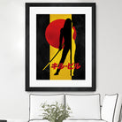 Kill Bill Silhouette by Nikita Abakumov on GIANT ART - yellow digital painting