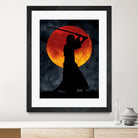 Sun Samurai Black by Nikita Abakumov on GIANT ART - black digital painting