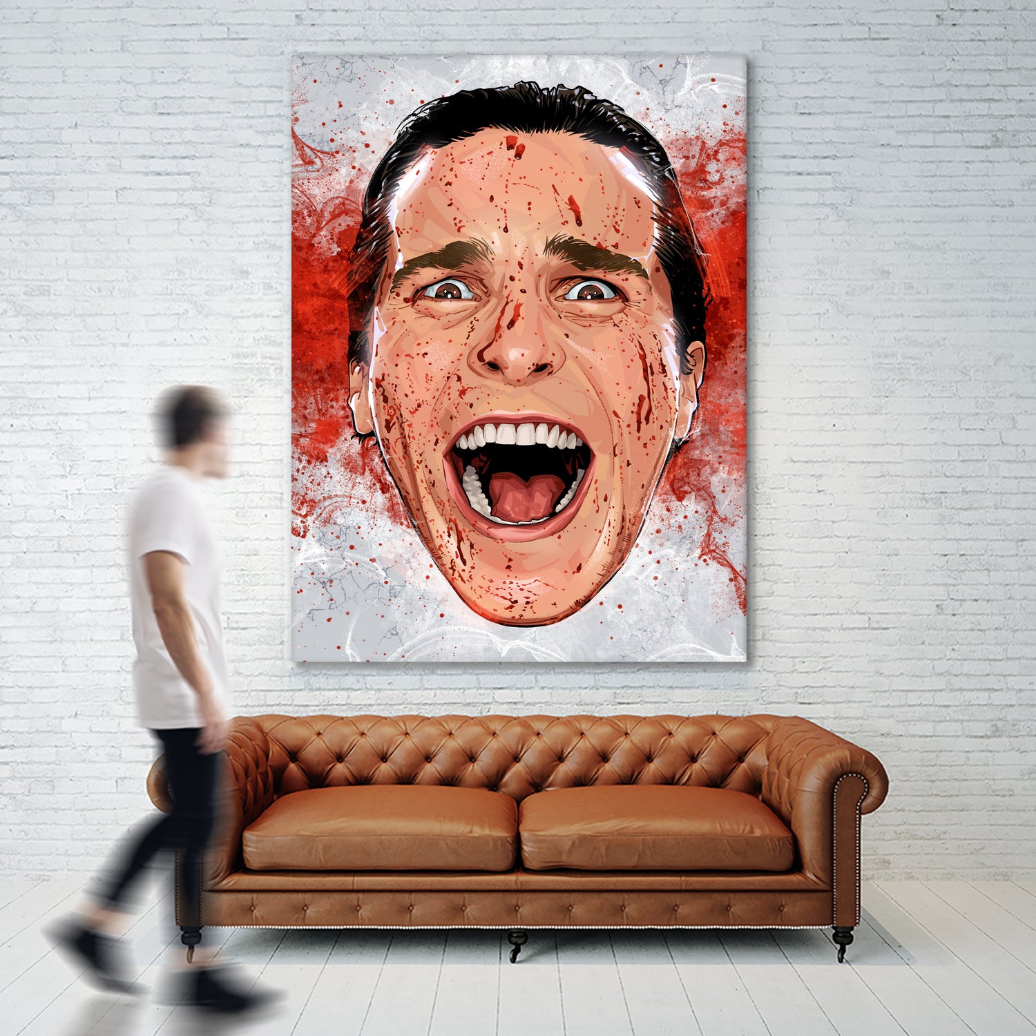 American Psycho Scream by Nikita Abakumov on GIANT ART - red digital painting