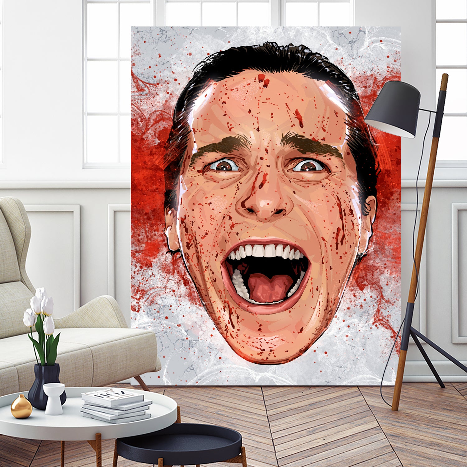 American Psycho Scream by Nikita Abakumov on GIANT ART - red digital painting