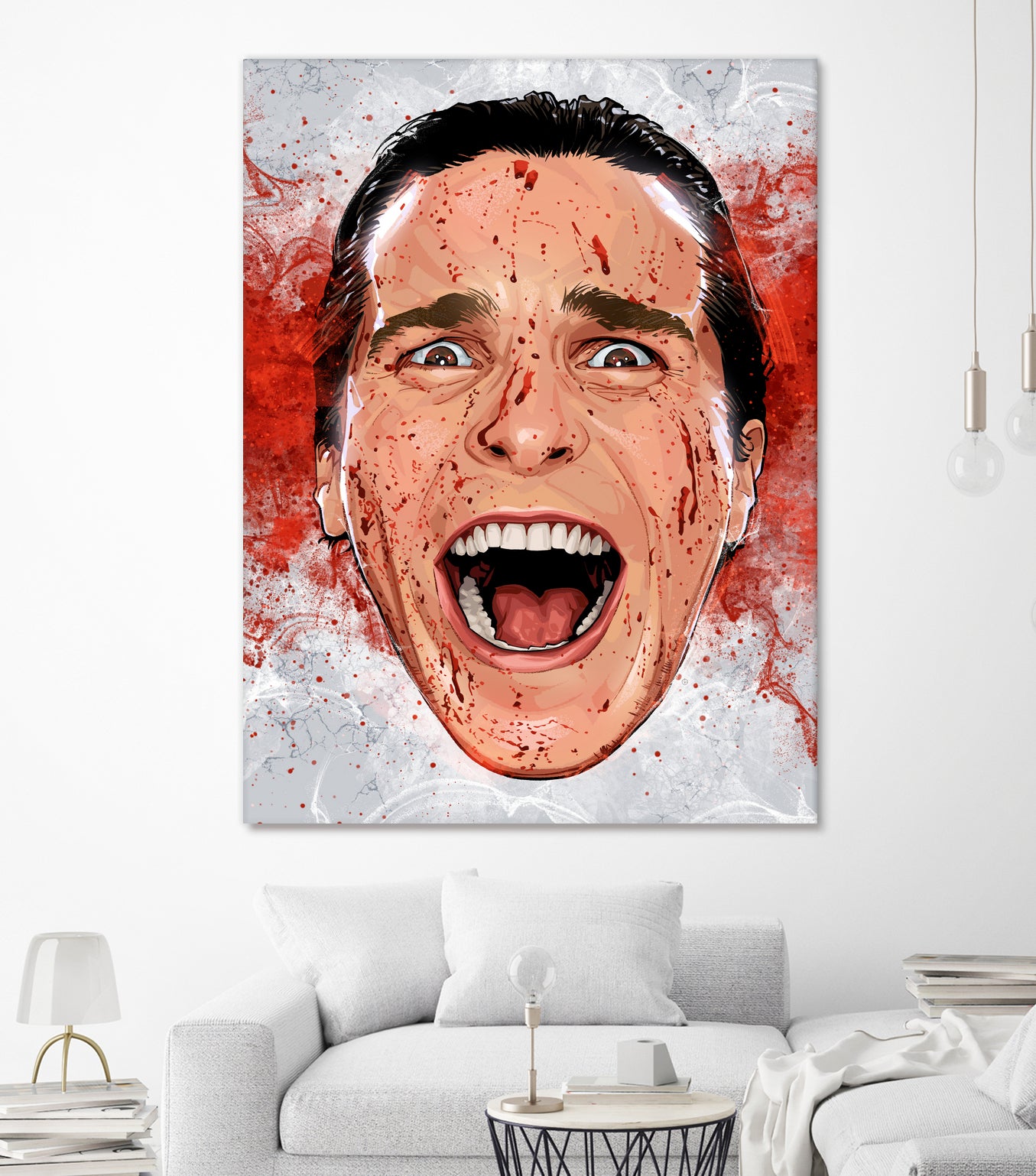 American Psycho Scream by Nikita Abakumov on GIANT ART - red digital painting