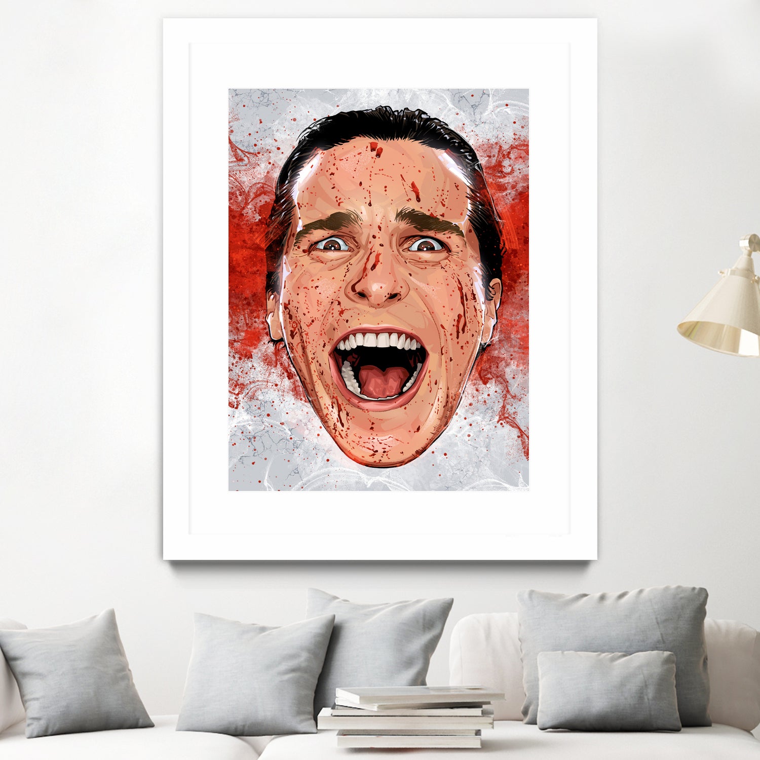 American Psycho Scream by Nikita Abakumov on GIANT ART - red digital painting