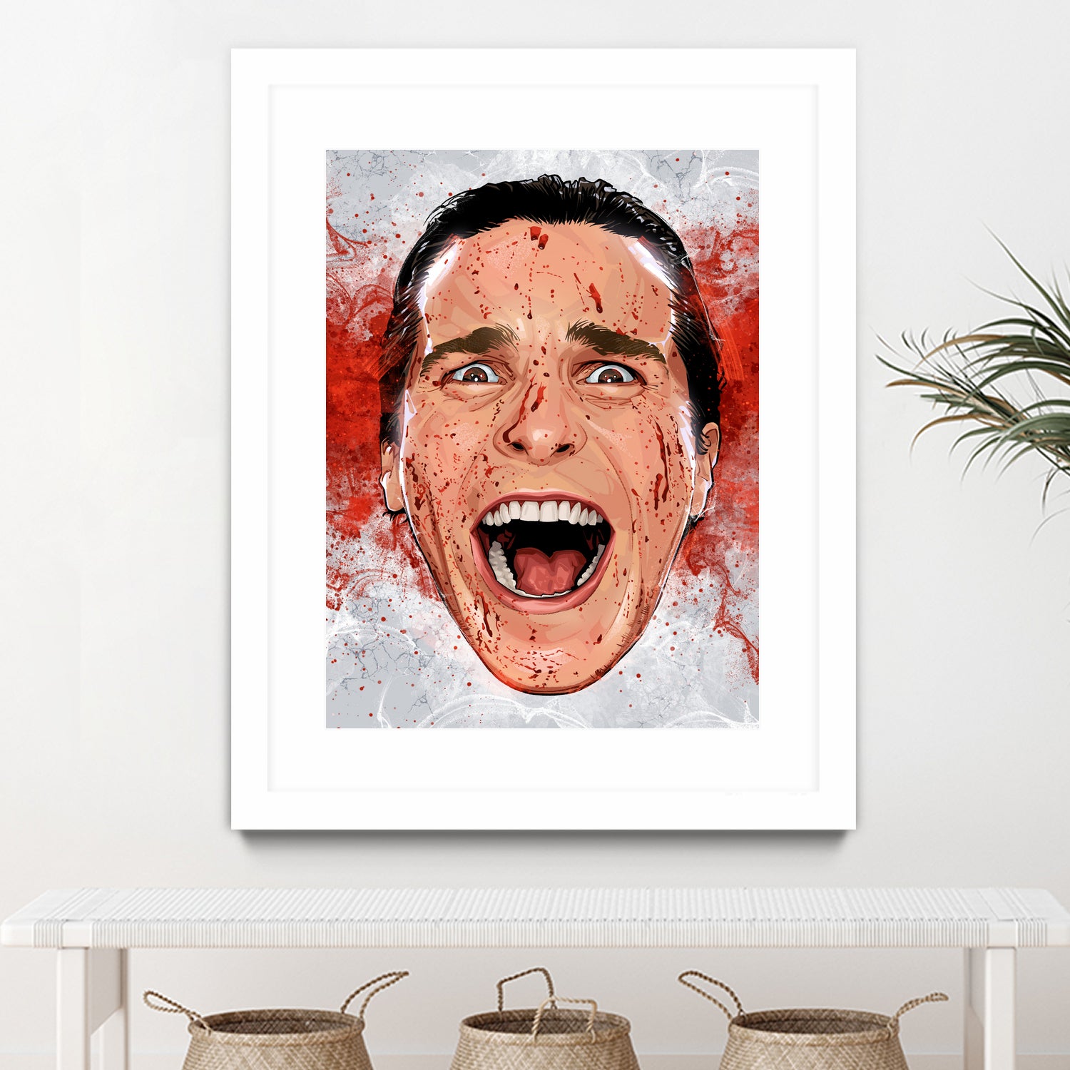 American Psycho Scream by Nikita Abakumov on GIANT ART - red digital painting