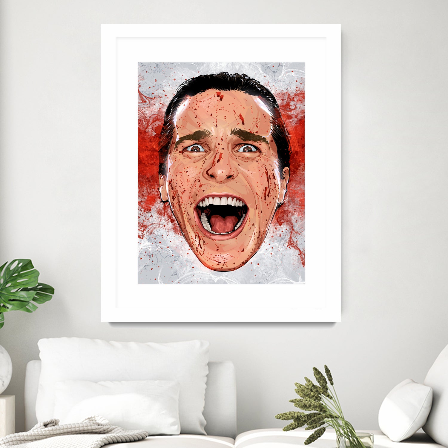 American Psycho Scream by Nikita Abakumov on GIANT ART - red digital painting