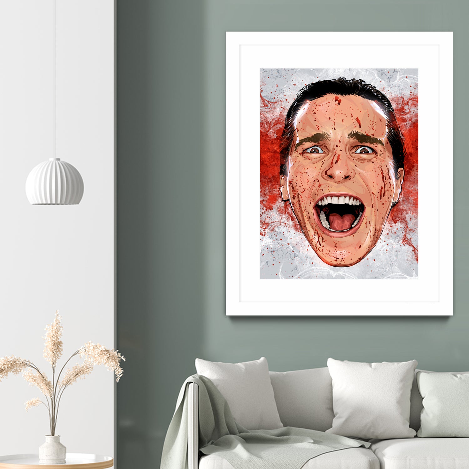 American Psycho Scream by Nikita Abakumov on GIANT ART - red digital painting