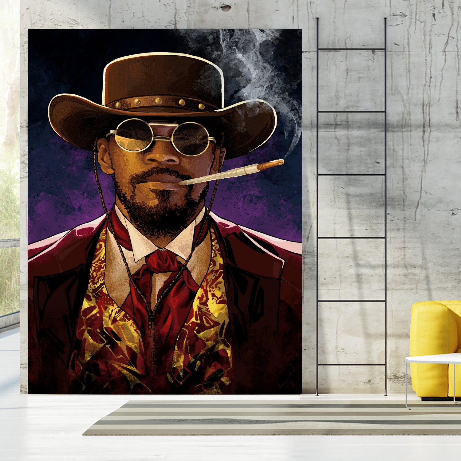 Django by Nikita Abakumov on GIANT ART - red digital painting