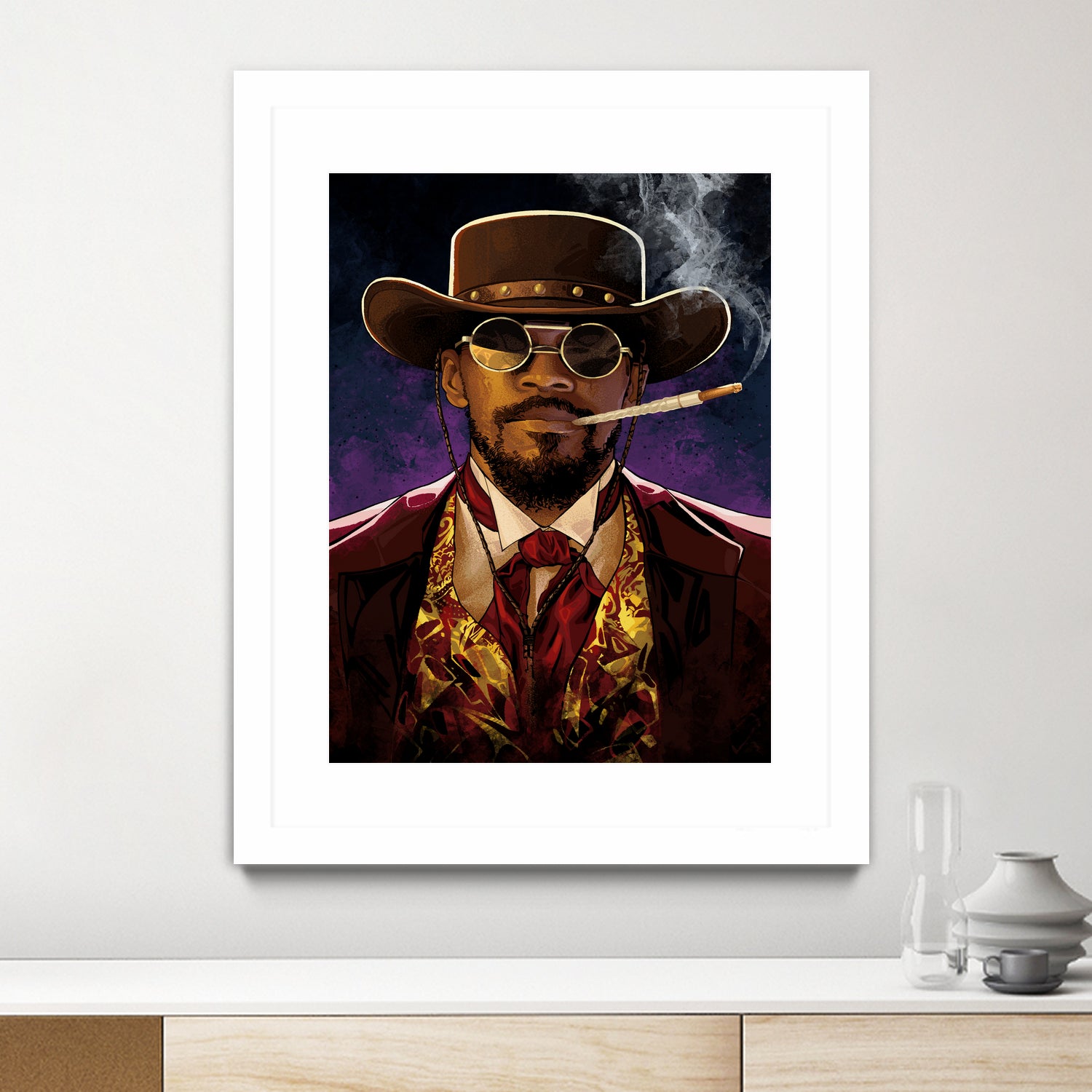 Django by Nikita Abakumov on GIANT ART - red digital painting