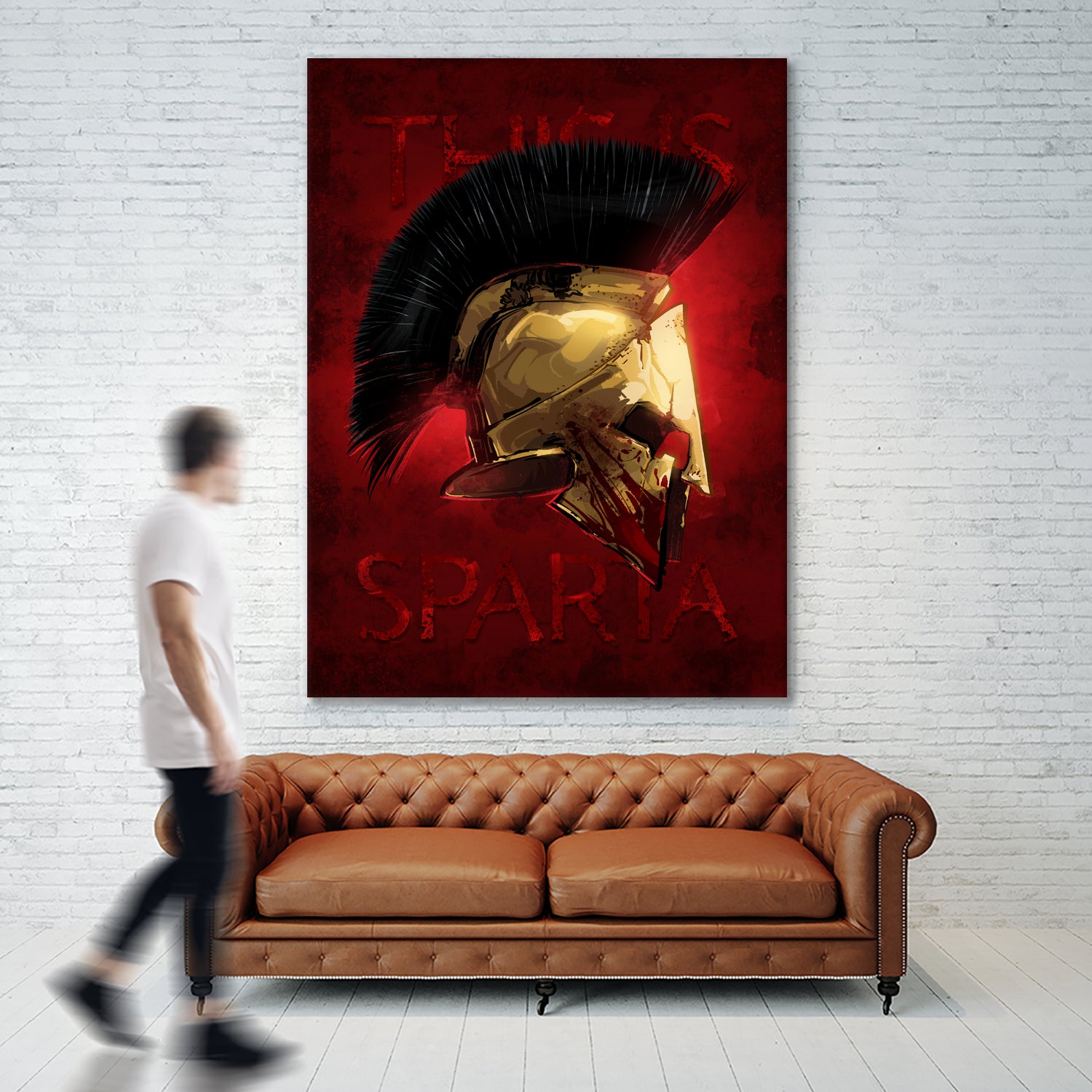 300 Spartan Helmet by Nikita Abakumov on GIANT ART - red digital painting