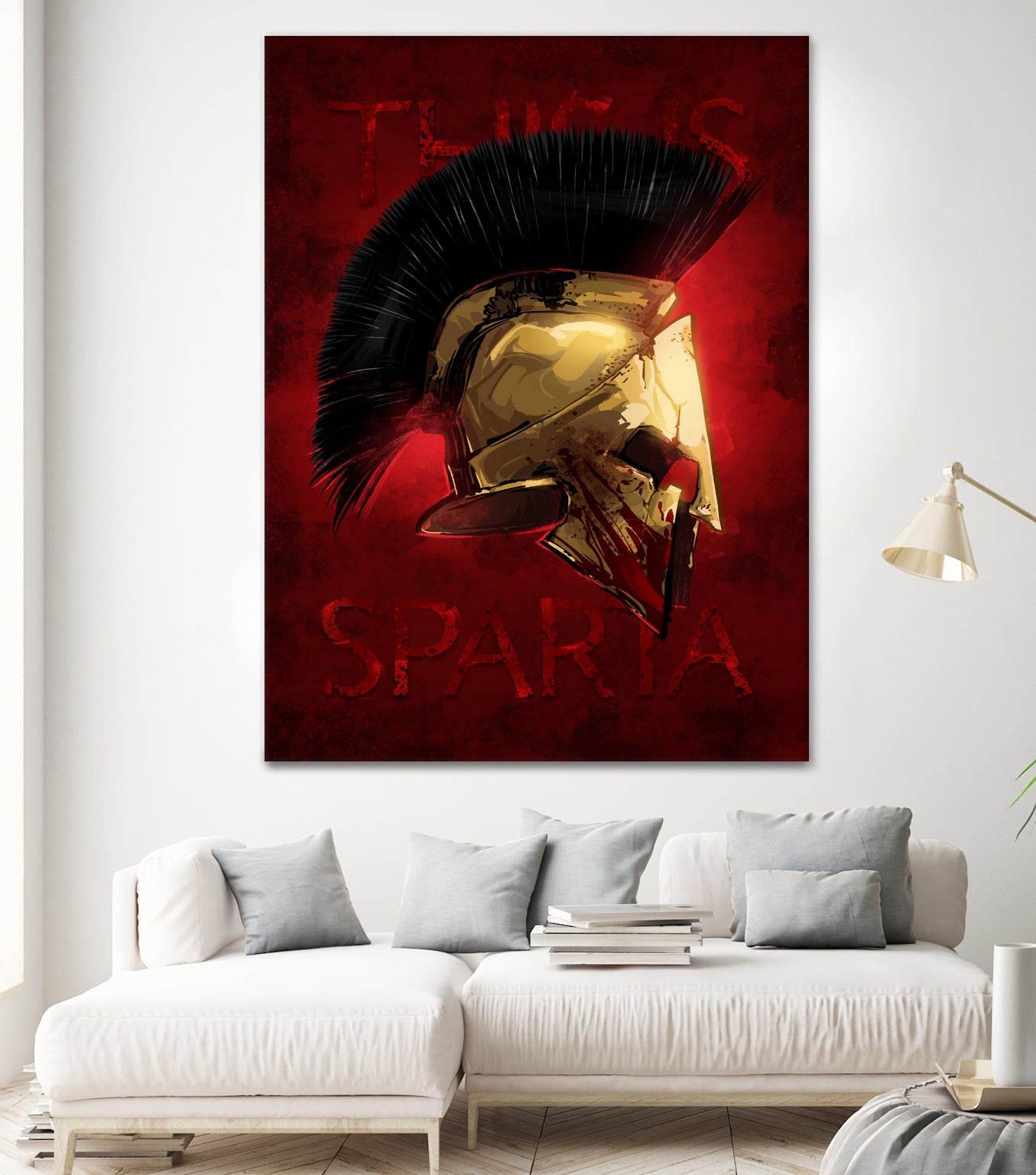 300 Spartan Helmet by Nikita Abakumov on GIANT ART - red digital painting