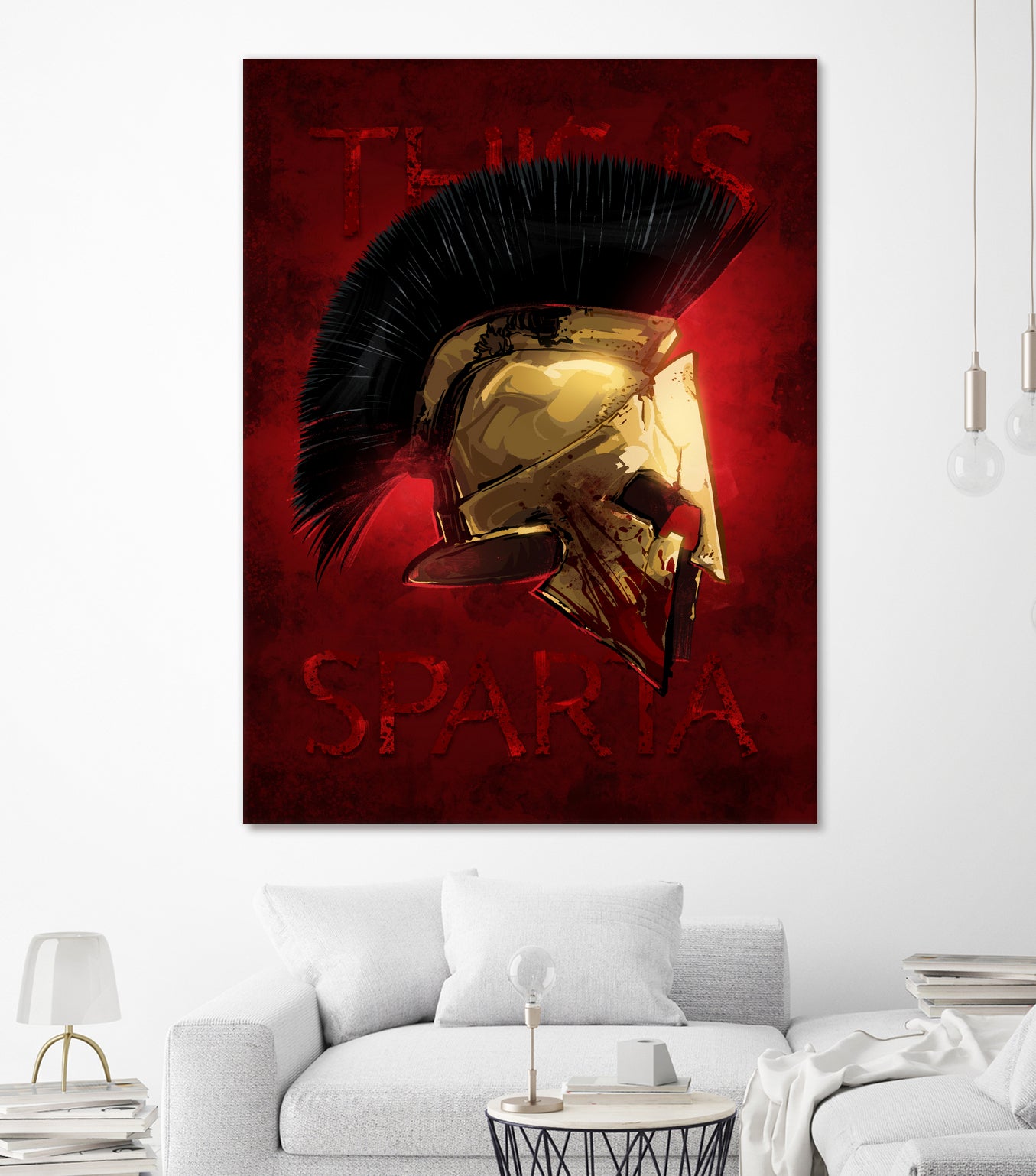 300 Spartan Helmet by Nikita Abakumov on GIANT ART - red digital painting