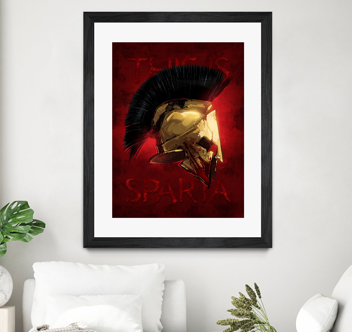 300 Spartan Helmet by Nikita Abakumov on GIANT ART - red digital painting