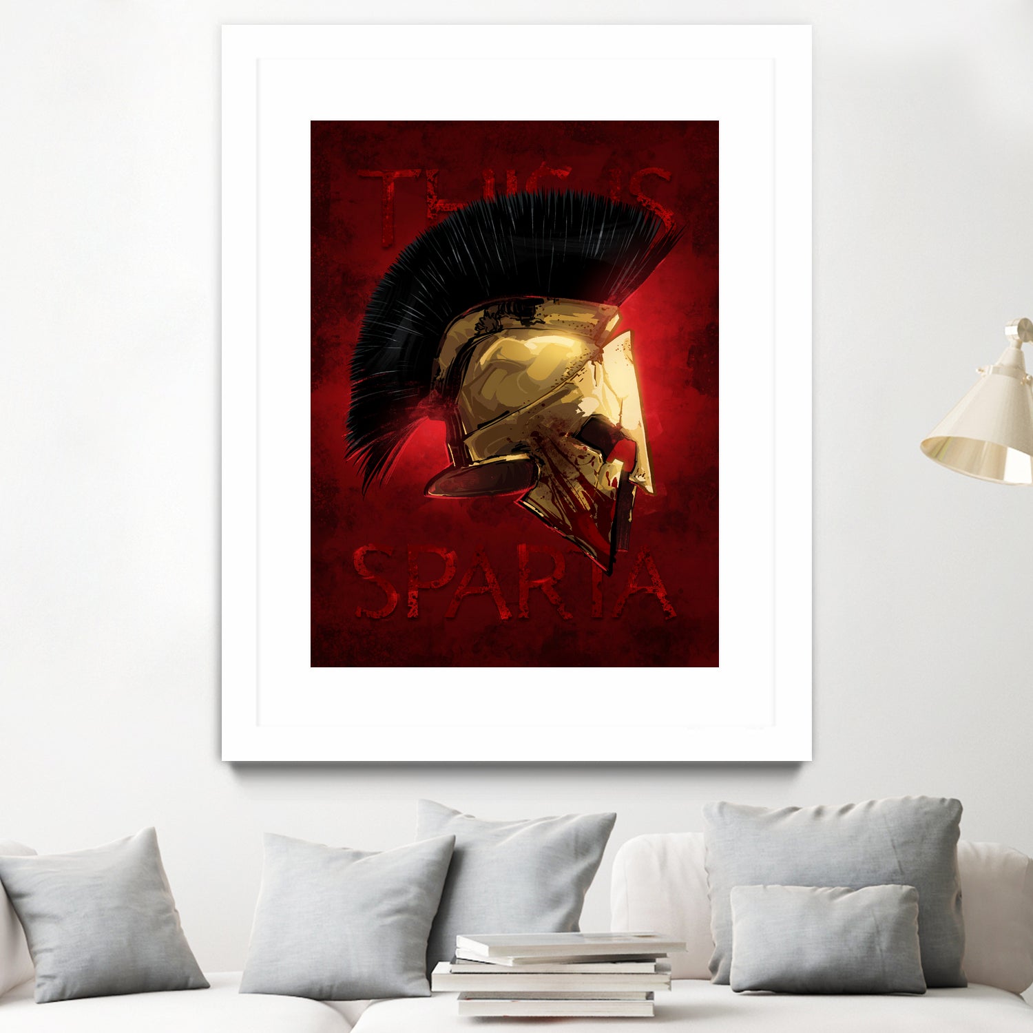 300 Spartan Helmet by Nikita Abakumov on GIANT ART - red digital painting