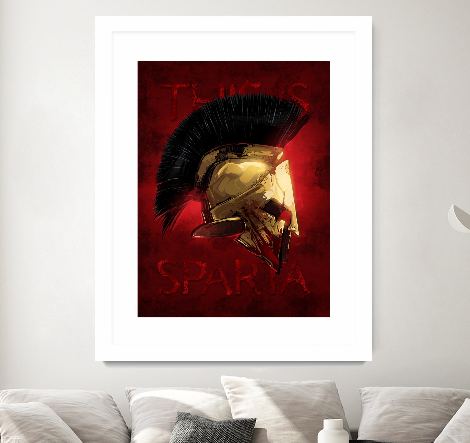 300 Spartan Helmet by Nikita Abakumov on GIANT ART - red digital painting