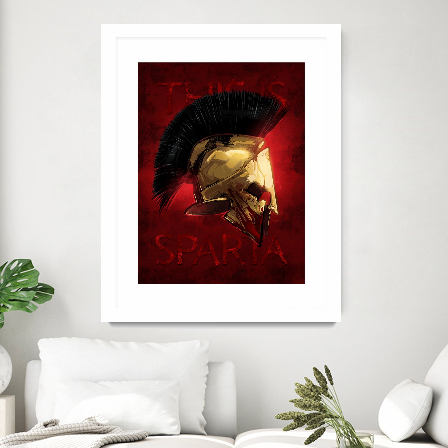 300 Spartan Helmet by Nikita Abakumov on GIANT ART - red digital painting