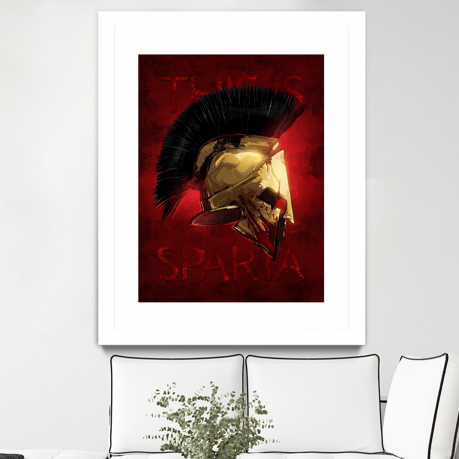 300 Spartan Helmet by Nikita Abakumov on GIANT ART - red digital painting