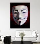 V For Vendetta Mask by Nikita Abakumov on GIANT ART - white digital painting