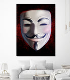 V For Vendetta Mask by Nikita Abakumov on GIANT ART - white digital painting