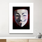 V For Vendetta Mask by Nikita Abakumov on GIANT ART - white digital painting