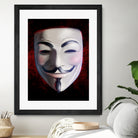 V For Vendetta Mask by Nikita Abakumov on GIANT ART - white digital painting