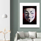 V For Vendetta Mask by Nikita Abakumov on GIANT ART - white digital painting