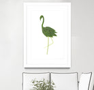 Flamingo by Olivia Lorot on GIANT ART - green photo illustration