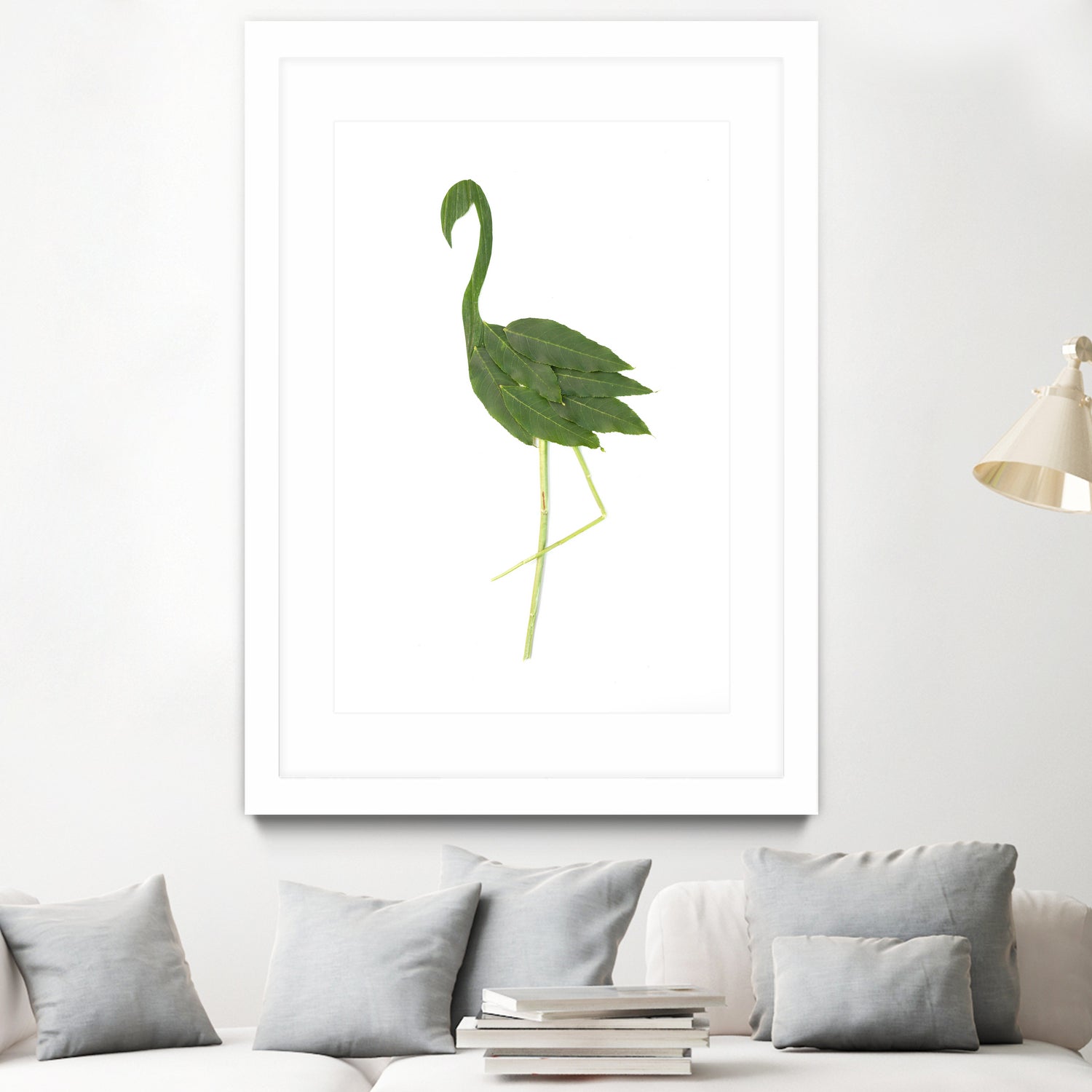 Flamingo by Olivia Lorot on GIANT ART - green photo illustration