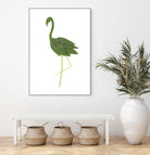 Flamingo by Olivia Lorot on GIANT ART - green photo illustration