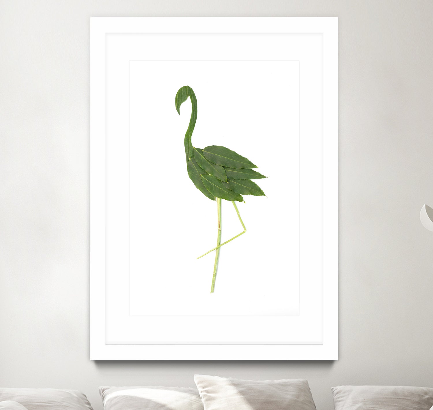 Flamingo by Olivia Lorot on GIANT ART - green photo illustration