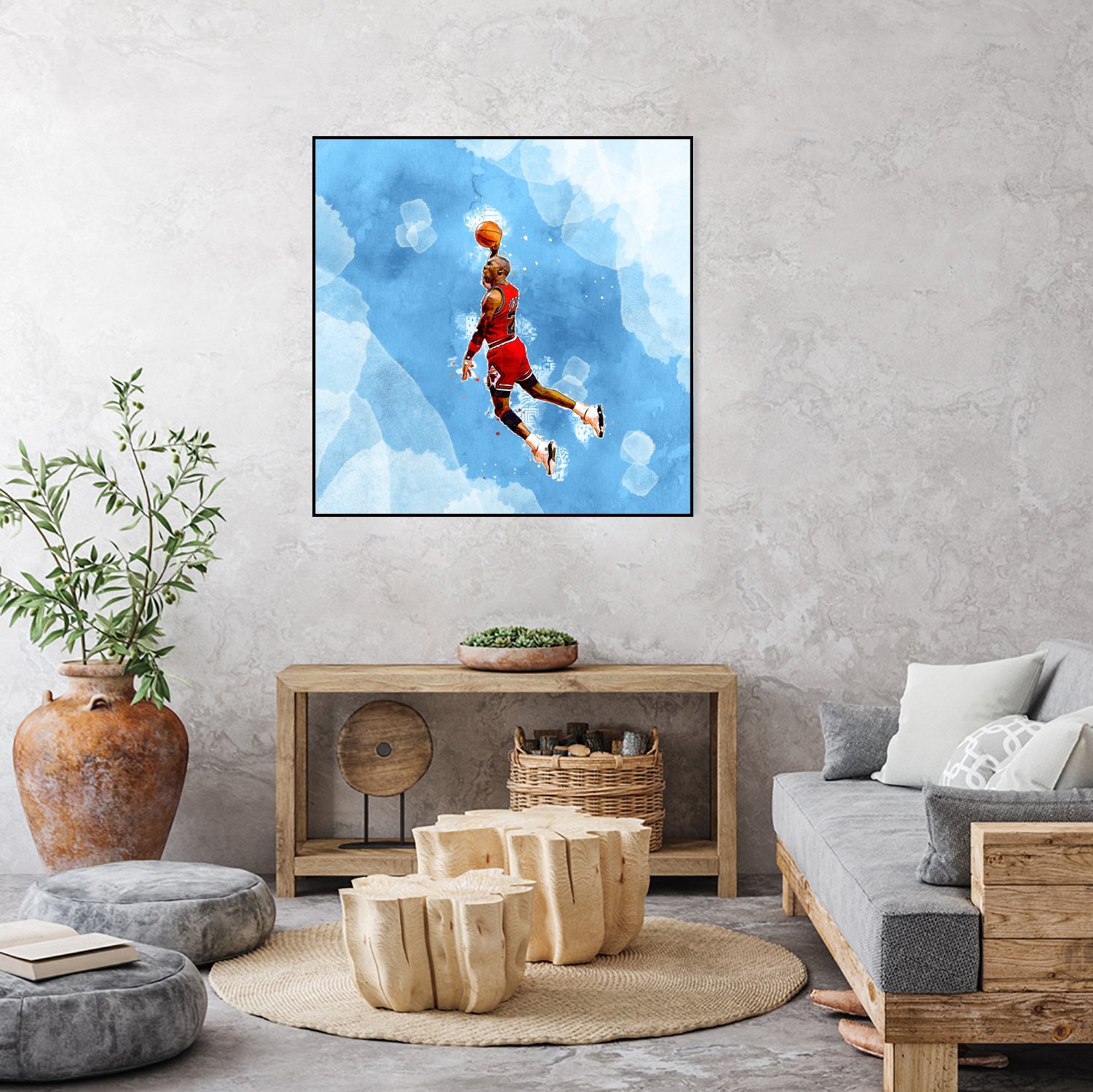 MICHAEL JORDAN by Athaillah Hudanul iman on GIANT ART - blue digital painting