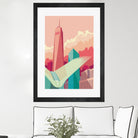 WTC NYC by Remko Heemskerk on GIANT ART - pink digital drawing