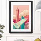 WTC NYC by Remko Heemskerk on GIANT ART - pink digital drawing