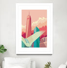 WTC NYC by Remko Heemskerk on GIANT ART - pink digital drawing