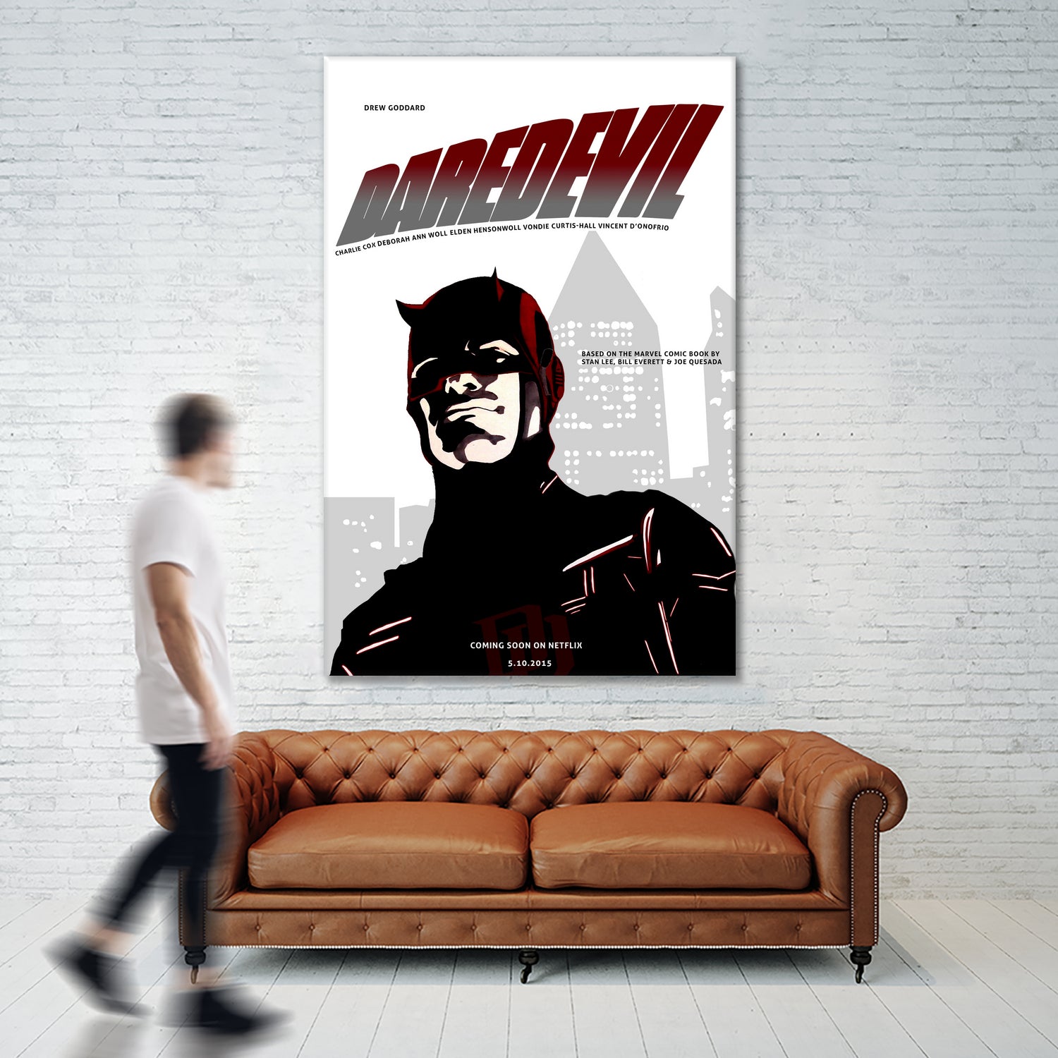 Netflix Daredevil by Nate Lee on GIANT ART - red digital painting