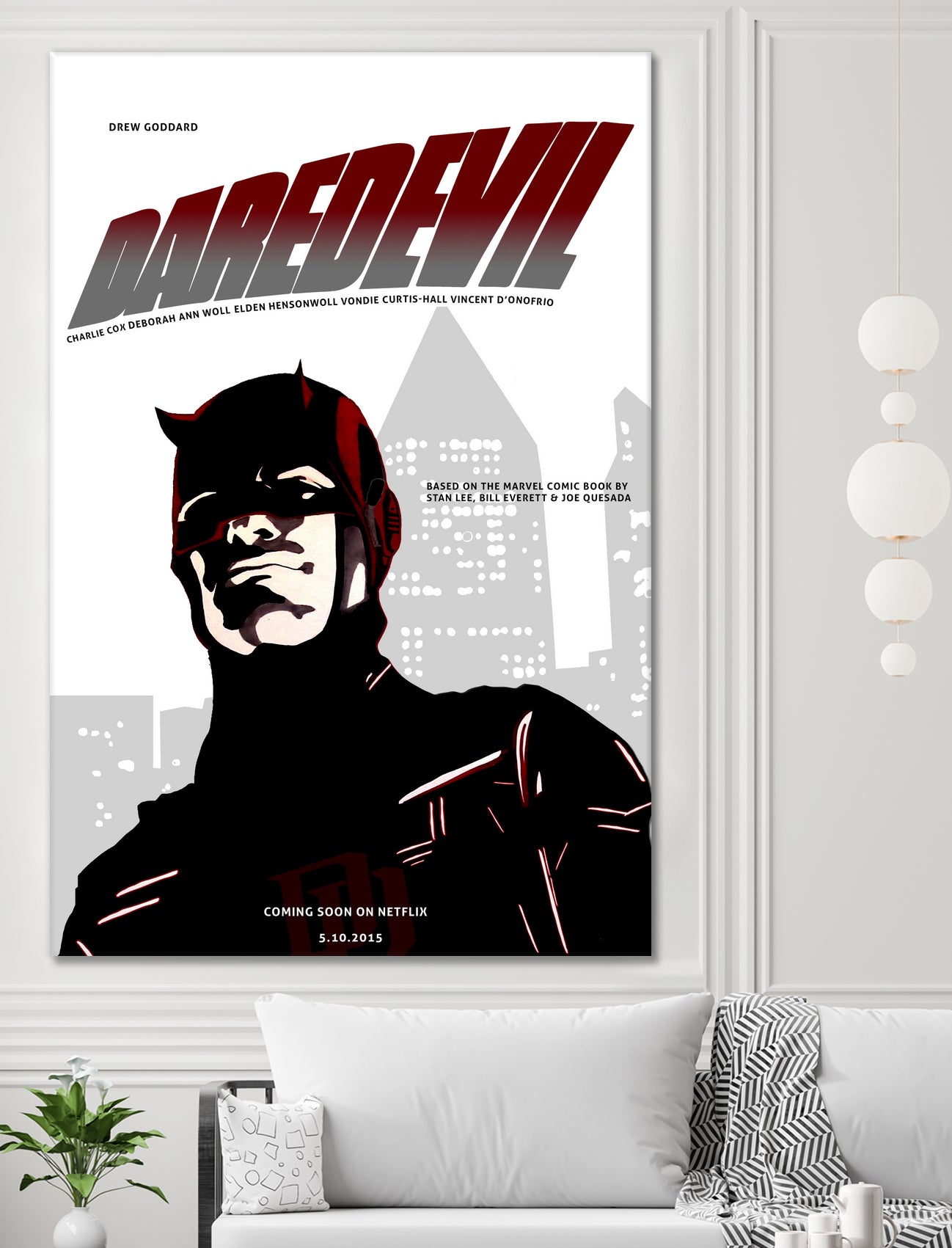 Netflix Daredevil by Nate Lee on GIANT ART - red digital painting