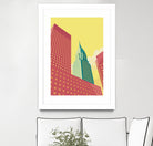 Chrysler Building NYC by Remko Heemskerk on GIANT ART - red digital drawing