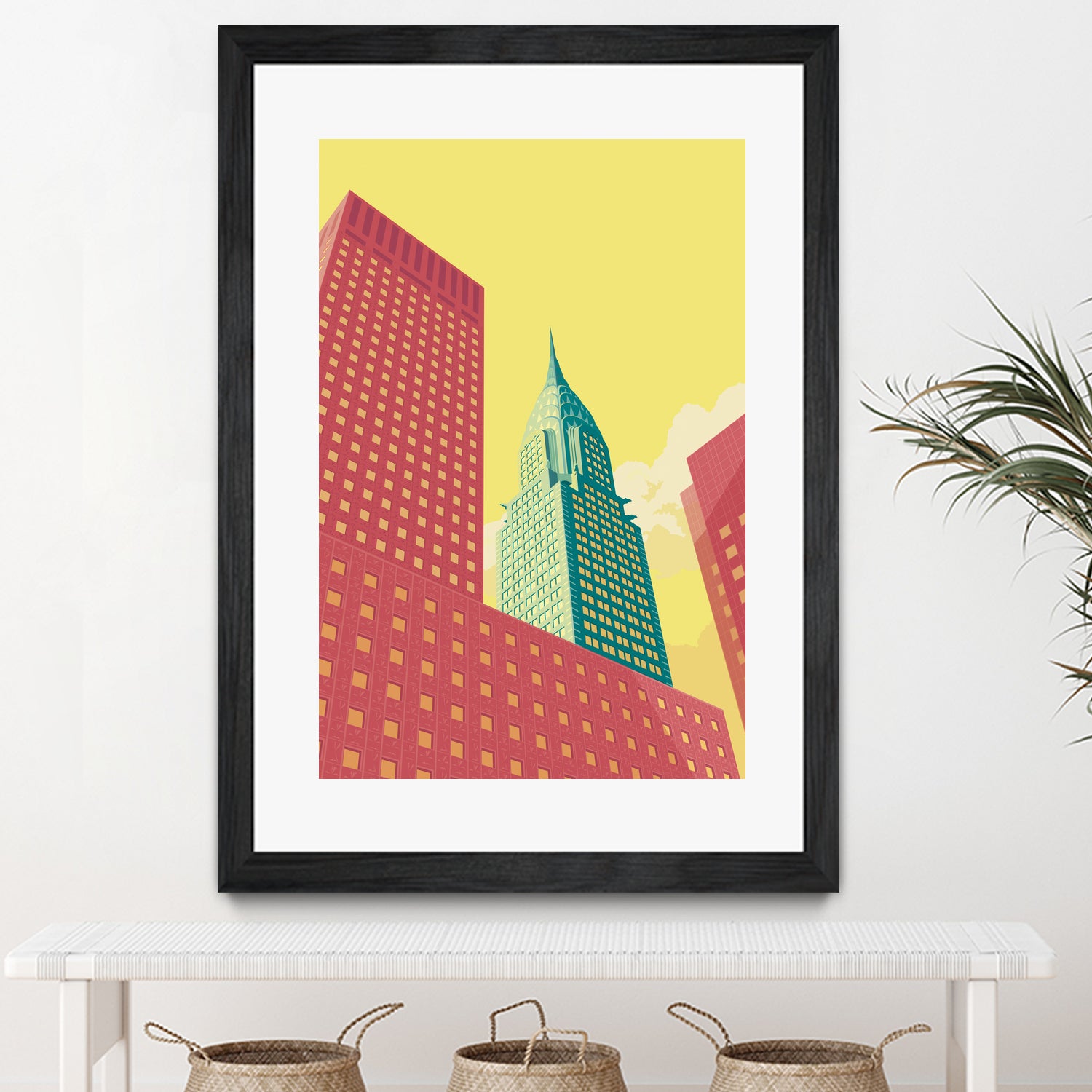 Chrysler Building NYC by Remko Heemskerk on GIANT ART - red digital drawing