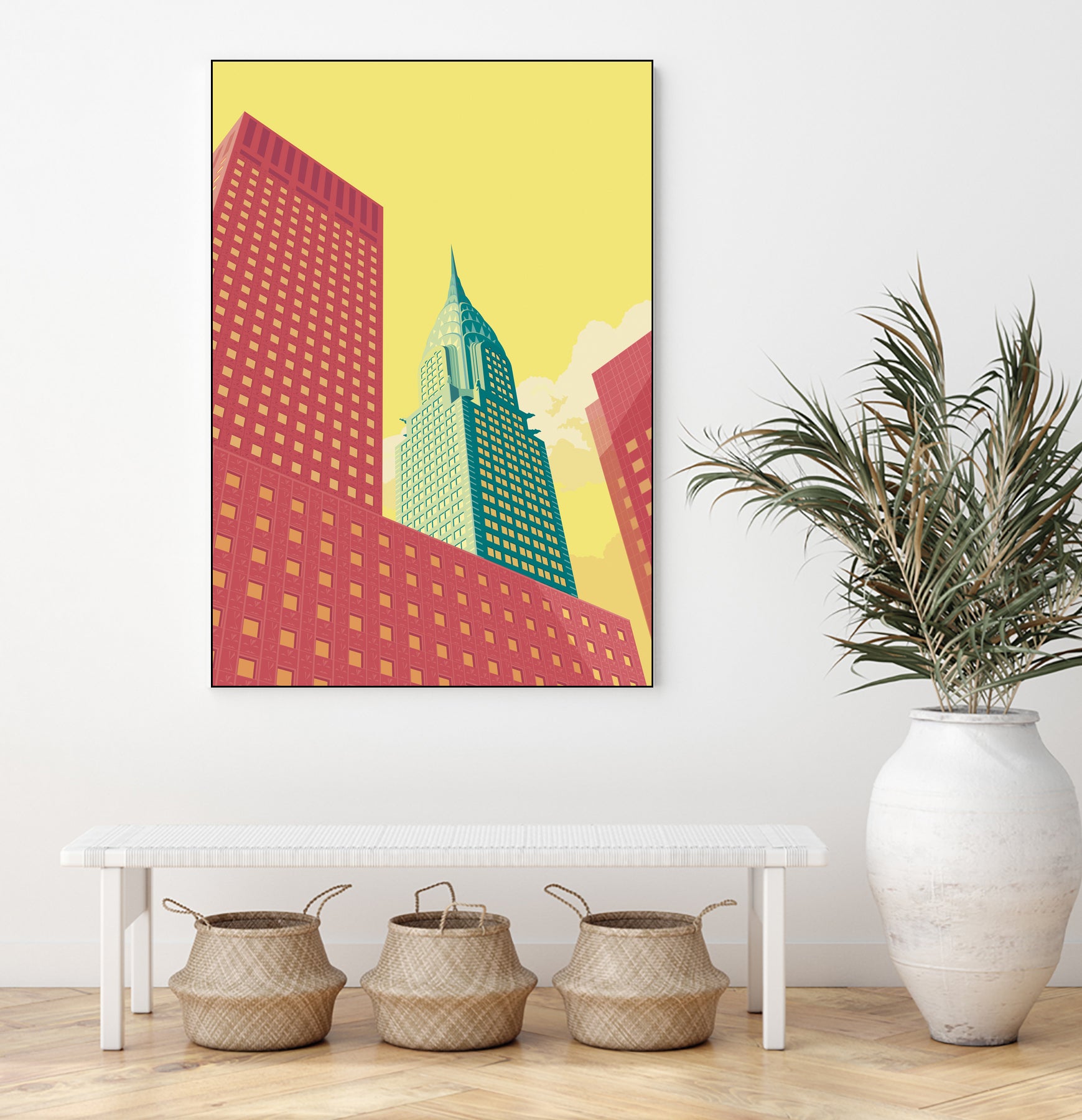 Chrysler Building NYC by Remko Heemskerk on GIANT ART - red digital drawing