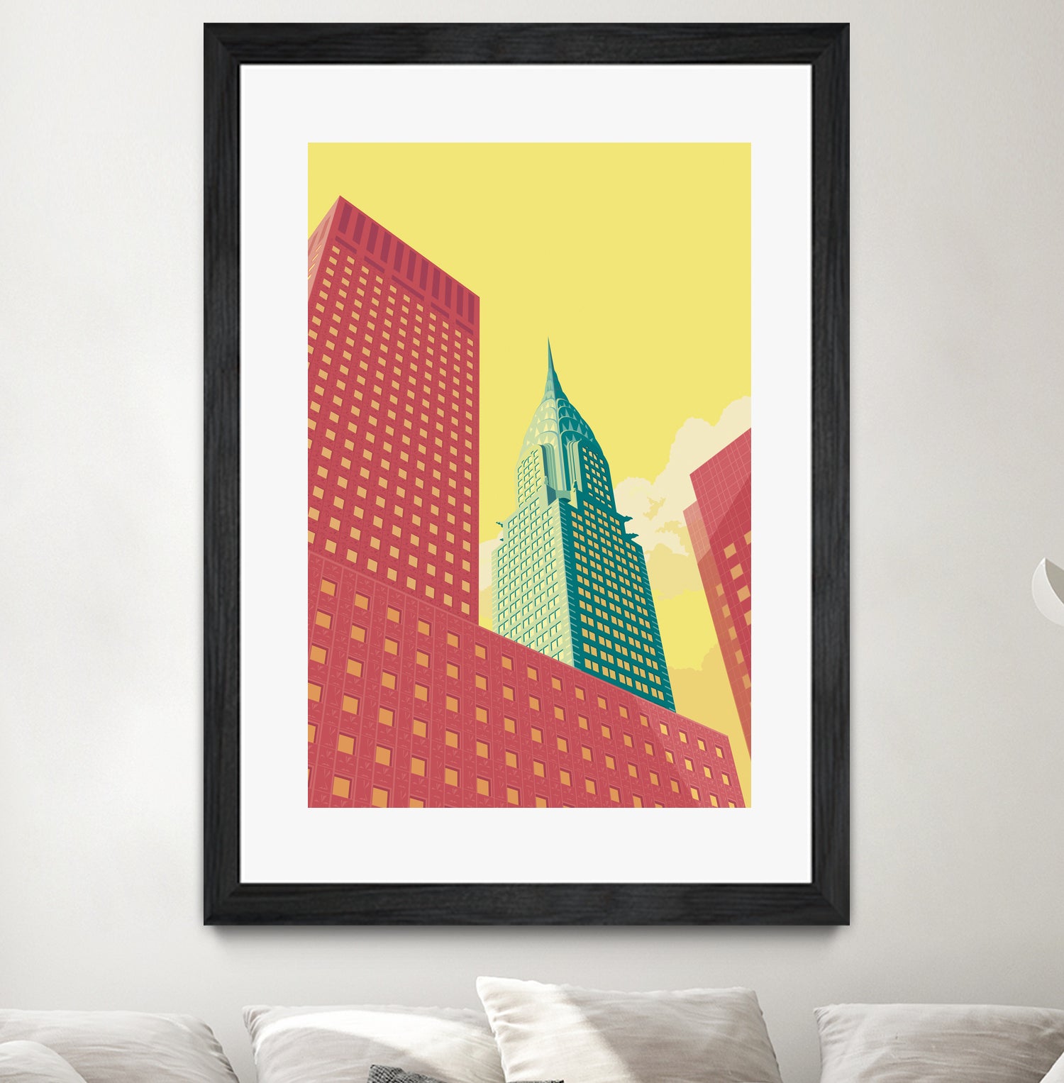 Chrysler Building NYC by Remko Heemskerk on GIANT ART - red digital drawing