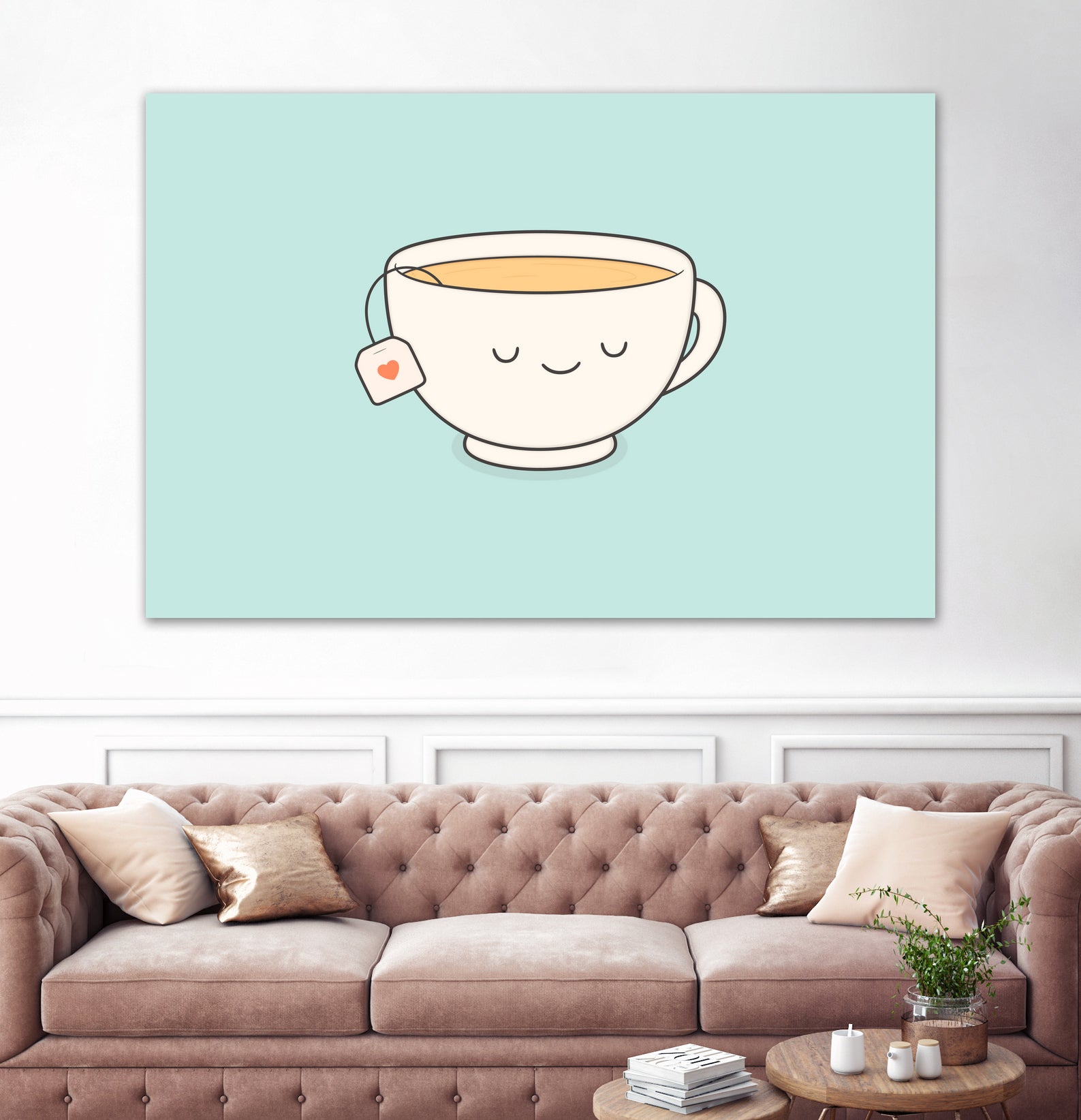 Teacup by Kim Vervuurt on GIANT ART - white digital drawing